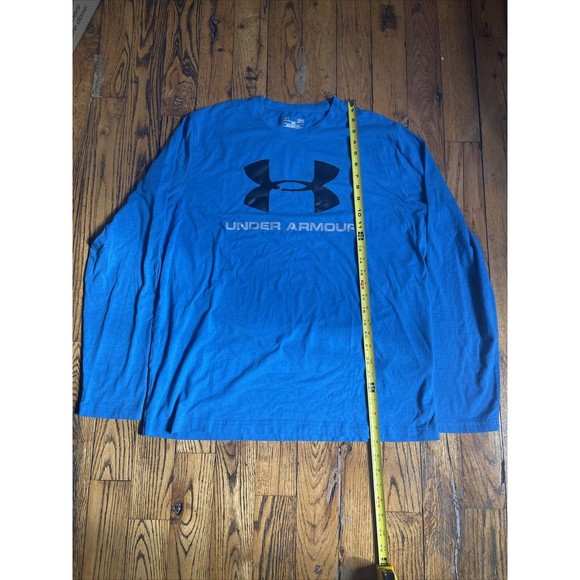 Men’s Large Under Armour Long Sleev T Shirt Blue - Picture 3 of 6